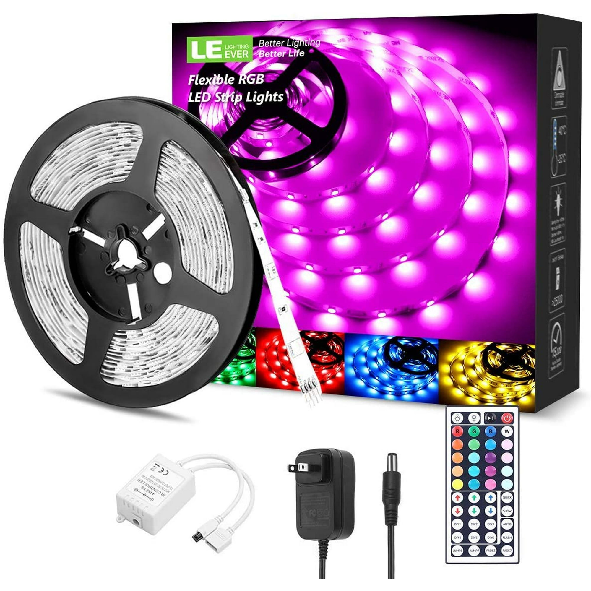 46 Ft LED Trampoline Lights 16 Colors Change Remote Control Trampoline Rim Waterproof LED Lights USB Powered with Remote Control Christmas Decoration for Play at Night Outdoor Party